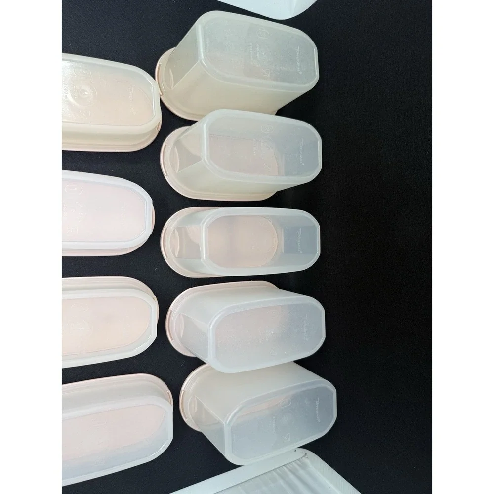 Tupperware Modular Mates Lot 12 Pc Pink Lids Pantry Storage Containers Set